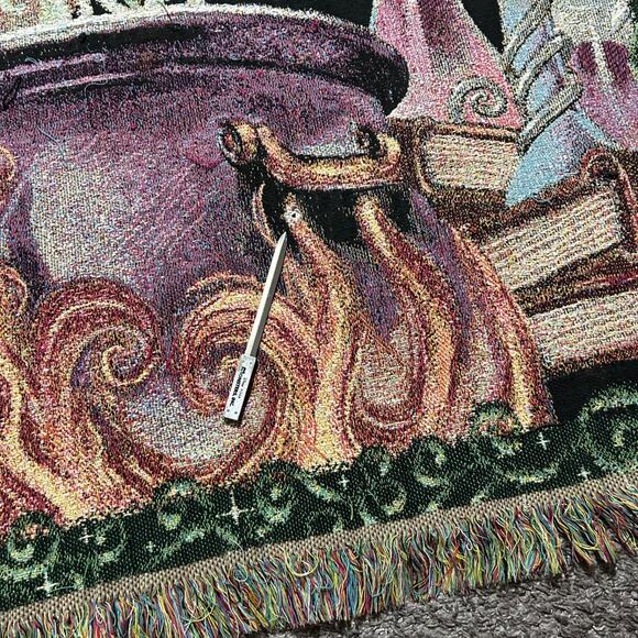 Vintage Harry Potter Tapestry Blanket 2000 Woven Throw Potions y2k Rare 54x41 - Picture 5 of 12